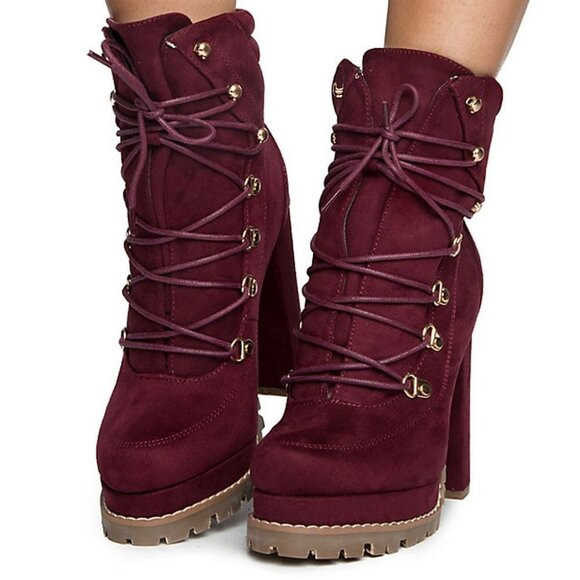 ALL IN THE SUEDE CHUNKY BOOTIE - Picture 4 of 7